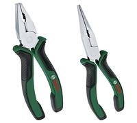 Bosch Home and Garden Juego de Alicates, 2 Piezas, 2 Alicates, Combinado de Óptima Calidad, Duradero y de Precisión y de Punta Larga para un Potente Trabajo Multitarea, Ergonómicos