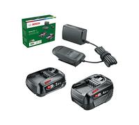 Bosch Home and Garden kit de batería y cargador 18 V (2x baterías 2,0 Ah + 4,0 Ah, AL 18V20, sistema 18 voltios, en caja)