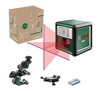 Bosch Home and Garden láser de líneas cruzadas Quigo con abrazadera universal MM 2 (alineación fácil y precisa posicionamiento flexible gracias a la universal, en caja para e-commerce)