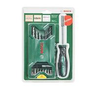 Bosch Home and Garden Set mixto de 15 + 1 unidades Mini X-Line + destornillador manual, para madera y piedra, accesorios de taladro atornillador/destornillador