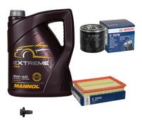 BOSCH Inspección Set 5 L MANNOL Extreme 5W-40 Para Mazda 2 1.4 1.25