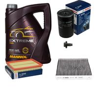 Bosch Inspección Set 5L mannol extreme 5W-40 para Mazda 2 1.6
