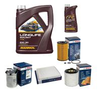 BOSCH Inspección Set 6L MANNOL LONGLIFE 504/507 5W-30 Para Audi A1 8X1 8XK