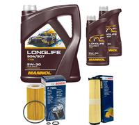 Bosch Inspección Set 7L mannol Longlife 504/507 5W-30 para Mercedes-Benz