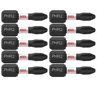 Bosch ITPH2R1B Impact Tough 1 In. Phillips #2R Insert Bits