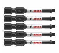 BOSCH ITSQ2205 5-Pack 2 In. Square #2 Impact Tough Screwdriving Power Bits
