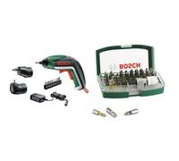 Bosch IXO V Set - Atornillador de batería de litio (5,4 W, 3,6 V) + 2 607 017 063 - Set con 32 unidades para atornillar (incluye puntas de seguridad) - 130 x 67 x 45