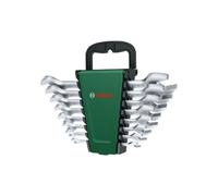 Bosch Juego 8 Llaves Dobles De Boca Fija 6-22 Mm Cromo-vanadio 1600a03hm8, Acabado Cromo Mate Resistente A La Corrosión, En Estuche