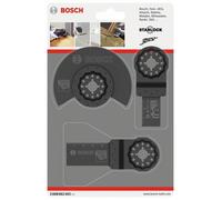BOSCH Juego básico para madera (3 piezas) Hoja de sierra segmentada HCS Wood (1×); hoja de sierra de inmersión HCS Wood (1×); Hoja de sierra de inmersión BIM Madera y Metal (1×) 2608662343