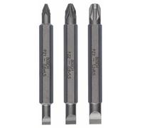 BOSCH Juego de 3 cuchillas de doble cara PH1, PZ1, S 0,6x4,5; PH2, PZ2, S 1,0x5,5; 60mm 2607001745
