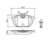 BOSCH Juego de 4 pastillas de freno para ALFA ROMEO: Spider, GTV, 145, 146 & LANCIA: Dedra, Delta & FIAT: Coupé, Punto, Marea (Ref: 0 986 424 545)