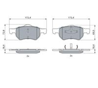 BOSCH Juego de 4 pastillas de freno para CHRYSLER: Grand Voyager, Voyager & DODGE: Caravan (Ref: 0 986 424 668)