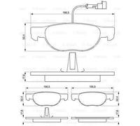 BOSCH Juego de 4 pastillas de freno para FIAT: Punto, Bravo, Brava & ALFA ROMEO: 145, 146 & LANCIA: Delta (Ref: 0 986 424 362)