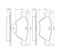 BOSCH Juego de 4 pastillas de freno para VOLVO: S70, V70, 850, C70, XC 70 (Ref: 0 986 461 752)