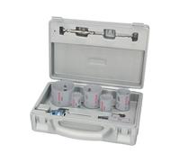Bosch Juego de 9 brocas Pro Multi Material Power Change Plus - Estuche de moldeo por soplado para madera blanda, paneles de yeso, diámetro de 20 - 64 mm, accesorio profesional para, Versión actual