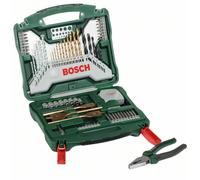 BOSCH Juego de accesorios X-Line de 70 piezas con alicates en estuche de accesorios 2607017197
