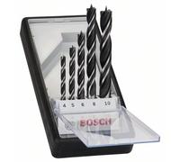 BOSCH Juego de brocas espirales para madera Robust Line, 5 piezas 4; 5; 6; 8; 10mm 2607010527