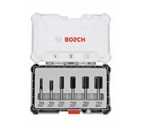 Bosch Professional Set de Brocas Fresadoras Rectas de 6 Piezas (para madera, vástago de Ø 6 mm, Accesorios Fresadoras)