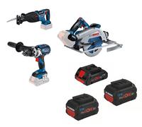 Bosch Professional 18V System GSB 18V-110 C + GKS 18V-68 GC + GSA 18V-28 - Set taladro +sierra circular +sable (2 bat. ProCORE 5.5 Ah, 1 bat. ProCORE 4.0 Ah, L-BOXX)