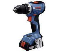 Bosch Juego de herramientas: taladro atornillador inalámbrico GSR 18V-65 / 2 x 5,0 Ah + cargador + 19 piezas, juego de herramientas manuales en L-Boxx - 0615A5007K