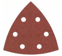 Bosch Juego de Hojas Lijado para Triangular, 93MM, 180 , 6 Agujeros, 25er-Pack