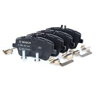 BOSCH Juego de pastillas de freno Delantero con accesorios | Low-Metallic 0 986 494 607 Juego de pastillas de freno