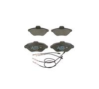 BOSCH Juego de pastillas de freno Delantero con contacto avisador de desgaste | Low-Metallic 0 986 424 278 Juego de pastillas de freno