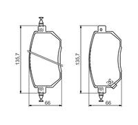 BOSCH Juego de pastillas de freno para NISSAN INFINITI 3,5 AY040NS121 AY040NS935