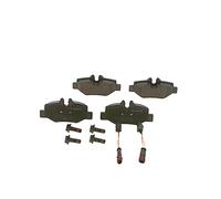 BOSCH Juego de pastillas de freno Trasero con contacto avisador de desgaste | Low-Metallic 0 986 494 082 Juego de pastillas de freno Compatible con MERCEDES-BENZ VITO Autobús W639 VIANO W639