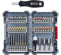 BOSCH Juego de puntas de atornillar Pick and Click de 44 piezas con destornillador manual - versión display 2607017693