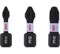 BOSCH Juego de puntas PH1, PH2, PH3 25 mm, 3 piezas 2608522470
