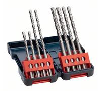 BOSCH Juego de taladro percutor SDS-Plus-3 de 8 piezas, caja dura 6 x 110 (2x); 6x160 (2x); 8x160 (2x); 10 x 160 (2x) mm 2607019902