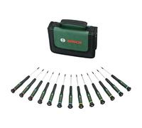 Bosch Juego destornilladores de precisión Bosch 13 pza. (acero S2 extraduro, para bricolaje/modelismo/manualidades; punta precisa/magnética; PH/TX/HEX/SL; tamaño codificado por color; mango suave)