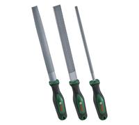 Bosch Juego escofinas 3 piezas (escofinas planas/redondas/semirredondas; acero carbono duro; longitud eje 200 mm; carrera media 2; empuñadura ergonómica)