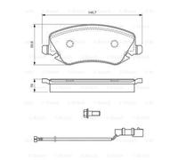 BOSCH Juego Pastillas de Freno de Disco Apto para Lancia Tesis 2.4