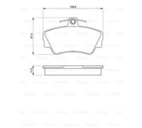 BOSCH Juego Pastillas de Freno de Disco Apto para Volvo 480 E 440 K 1.8 1.7