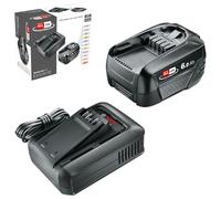Bosch Kit básico de batería y Cargador rápido Starter Set 18V (1 batería de Litio de 6,0Ah; 1 Cargador rápido; 18V Power FOR All Alliance)