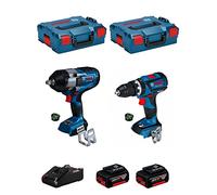 BOSCH Kit BK216 (Atornillador de Impacto GDS 18V-1000 C + Taladro Percutor GSB 18V-60 C + 2 baterías de 5,0 Ah + cargador + 2 módulos GCY42 + 2 L-Boxx 136)