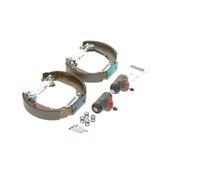 Bosch KS127 Kit Super Pro - Kit de freno trasero de tambor - 1 juego completo premontado, 2 cilindros de rueda, 4 zapatas de freno