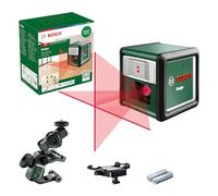 Bosch láser de líneas cruzadas Quigo con abrazadera universal MM 2 (alineación fácil y precisa con posicionamiento flexible gracias a la abrazadera universal, en caja de cartón)