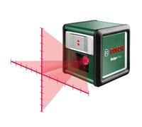 Bosch Láser de Líneas Cruzadas Quigo Plus con trípode (alineación fácil a distancias iguales y variables gracias a las marcas en la línea de láser, en caja de cartón)