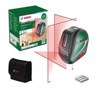 Bosch Láser de líneas cruzadas UniversalLevel 3 (3 líneas láser incl. línea vertical a 90° para línea cruzada adicional en el techo y punto de plomada en el suelo, en caja de cartón)