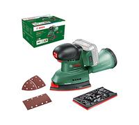 Bosch lijadora a batería UniversalSander 18V-10 (sin batería; sistema de 18 voltios; para bricolaje en madera; con 2 hojas de lijado; en embalaje de cartón)