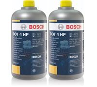 Bosch Líquido de Frenos DOT 4 HP, 1 L - para Todos los Vehículos Modernos Equipados con Frenos ABS y ESP (Paquete de 2)