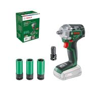 Bosch llave de impacto a batería UniversalImpactDrive 18V-350 (apriete potente y fijación en la obra; par de apriete máx.: 350 Nm; adaptador hexagonal; set de tuercas; sin batería)