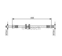 BOSCH Manguera de Freno Delantera para Mercedes-Benz Bus Vito/Mixto Caja
