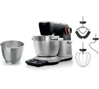 Bosch Máquina de cocina serie 8, programa automático, báscula, temporizador, 7 niveles, cuenco de acero inoxidable de 6 l, escoba de silicona, apto para lavavajillas, 1800 W, MUMS8ZS18