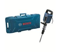 Bosch Professional martillo demoledor GSH 14 C (energía de impacto de 28 J, número de impactos de 1900 ipm, con cincel puntiagudo, empuñadura auxiliar, maletín de transporte)