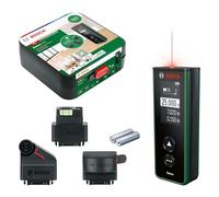 Bosch Medidor Láser Zamo 4.ª gen. con 3 adaptadores (medición fácil y precisa hasta 25 m, pilas recargables mediante USB-C®, con función de acoplamiento, en caja)