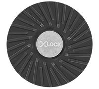 BOSCH MGX0600 6 pulgadas. Almohadilla de respaldo X-Lock con clip X-Lock, dureza media, uso con discos de fibra, para aplicaciones en acabado de superficies metálicas, mezcla de soldadura, eliminación